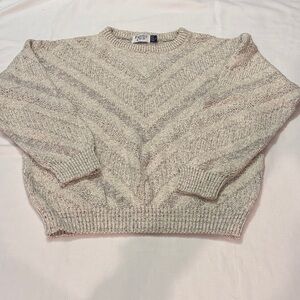 Elegant Chevron Knit Vintage Mens Sweater
